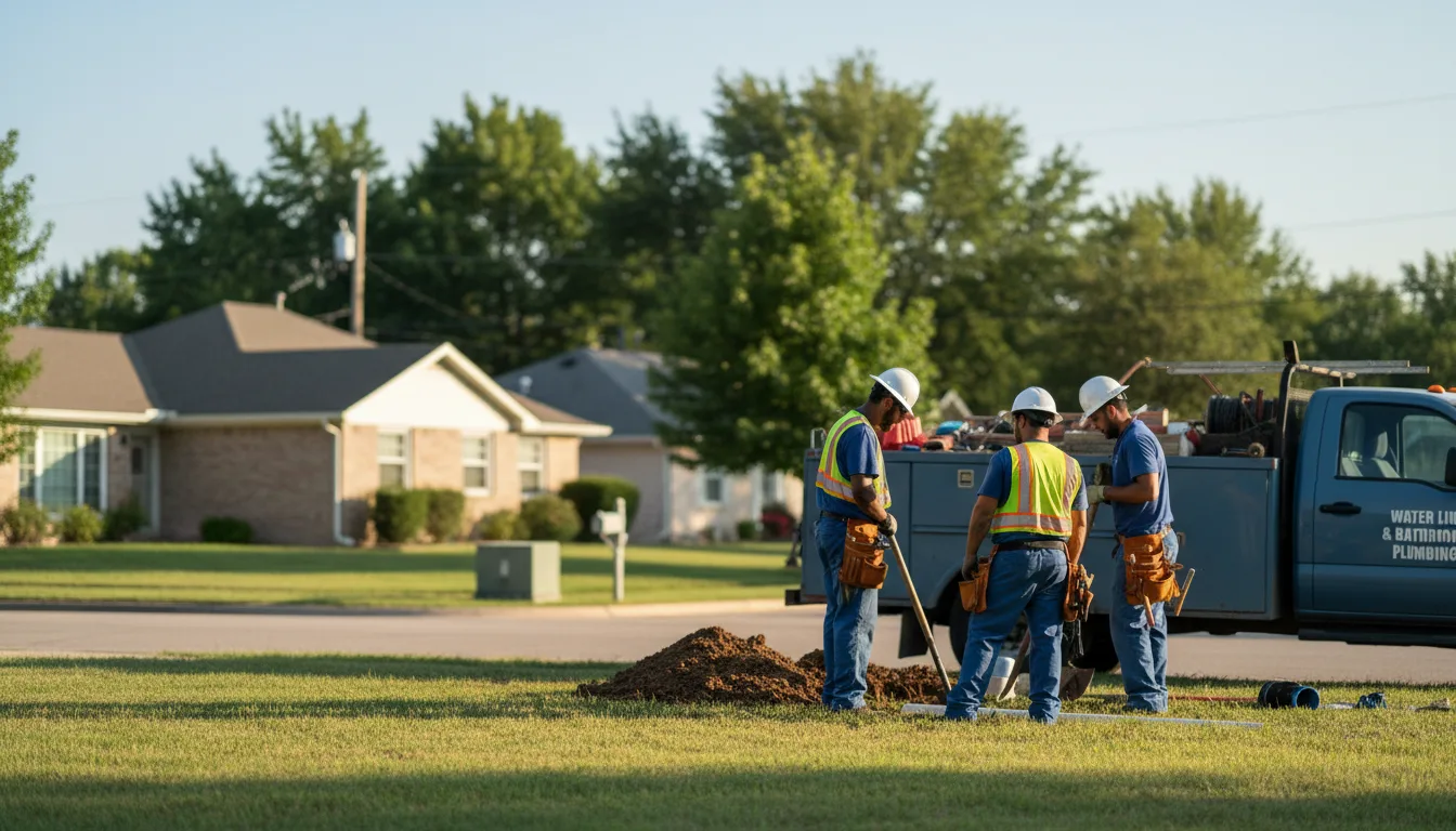 Residential water line and bathroom plumbing service in Floydada, TX